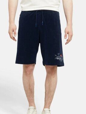 Scotch & Soda Navy Men's Drawstring Terry Shorts M (32-34)